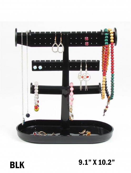 Multi-Levels Black Jewellery Display (Necklaces, Bracelets & Earrings)